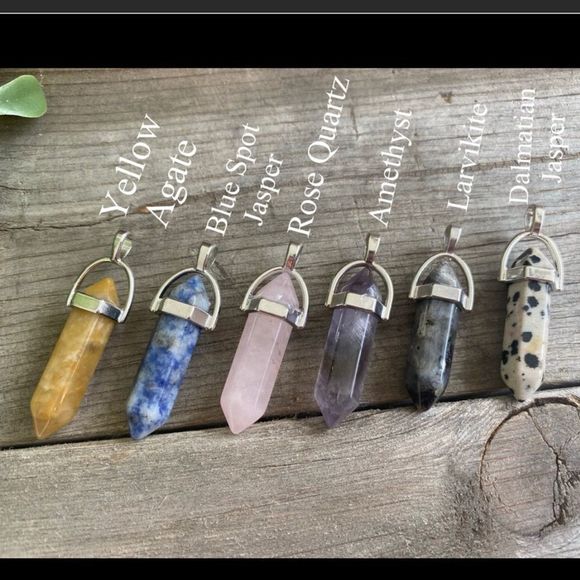 Double Point Crystal Necklaces - Picture 3 of 3